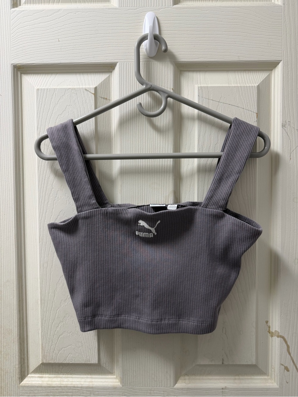 💙 Puma Gray Ribbed Crop Tank